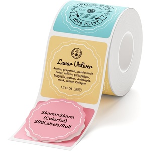 image:imageNIIMBOT Labels for B1B21B31 Label Maker 50 x 30 mm 197 x 118 230 TapesRoll Thermal Label Tape Waterproof OilProof for Home Office Small Business Labeling Tape ReplacementWhite34mm34mmcolorful