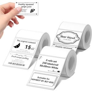 image:imageNIIMBOT Labels for B1B21B31 Label Maker 50 x 30 mm 197 x 118 230 TapesRoll Thermal Label Tape Waterproof OilProof for Home Office Small Business Labeling Tape ReplacementWhite50mm30mmwhite