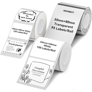 image:imageNIIMBOT Labels for B1B21B31 Label Maker 50 x 30 mm 197 x 118 230 TapesRoll Thermal Label Tape Waterproof OilProof for Home Office Small Business Labeling Tape ReplacementWhite40x30mm50x80mm50x50mmmix B