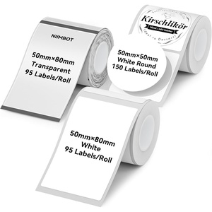image:imageNIIMBOT Labels for B1B21B31 Label Maker 50 x 30 mm 197 x 118 230 TapesRoll Thermal Label Tape Waterproof OilProof for Home Office Small Business Labeling Tape ReplacementWhite50x80mm50x80mm50x50mmmix C