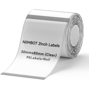 image:imageNIIMBOT Labels for B1B21B31 Label Maker 50 x 30 mm 197 x 118 230 TapesRoll Thermal Label Tape Waterproof OilProof for Home Office Small Business Labeling Tape ReplacementWhite50mm80mmclear