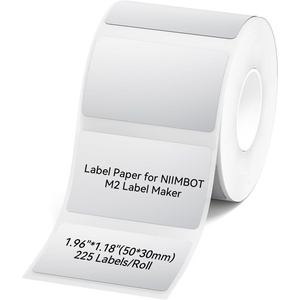image:imageNIIMBOT M2M3 Thermal Transfer Labels 157 x 078 40x20mm Only forM3M2 Label Maker PET Material Waterproof and HighTemperature Resistance Long Storage TimeSilver5030MM silver