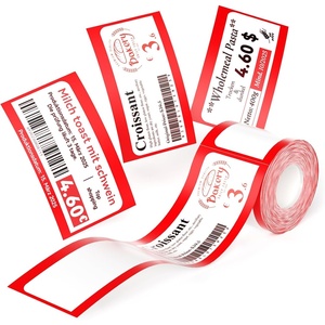 image:imageNIIMBOT Refill Label 300DPI Red amp Black Dual Color Sticker Paper Yellow Line 15x27638x70mm for School Office Retail Baking amp Safety Labels  Compatible with Pro Series Label Makers2x3550x90mm