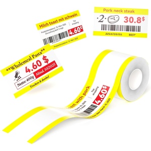 image:imageNIIMBOT Refill Label 300DPI Red amp Black Dual Color Sticker Paper Yellow Line 15x27638x70mm for School Office Retail Baking amp Safety Labels  Compatible with Pro Series Label Makers15x2838x70mm