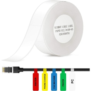 image:imageNIIMBOT Thermal Label Maker Paper 05 43 Stickers Waterproof TearResistant Replacement for D11D110 Label Printer OfficeampHome Cable 65 LabelsRoll WhiteWhite