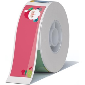 image:imageNIIMBOT Thermal Label Stickers 055x196 130 SheetsRoll with Christmas Elements Personalized Refill Tape for D11D110D101 Label Makers WaterproofChristmas
