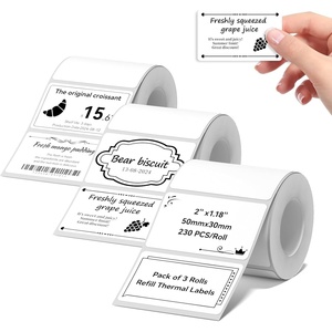 image:imageNIIMBOT Thermal Label Tape 5050mm Compatible for NIIMBOT B1 B21 B31 B3S K3 Thermal Sticker Paper 19 x 197 Waterproof Labeling Tape Replacement 150 LabelsRoll 3 Packs Round3 ROLLS 5030MM