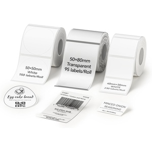 image:imageNIIMBOT Thermal Label Tape 5050mm Compatible for NIIMBOT B1 B21 B31 B3S K3 Thermal Sticker Paper 19 x 197 Waterproof Labeling Tape Replacement 150 LabelsRoll 3 Packs Round3 Roll Mix 2