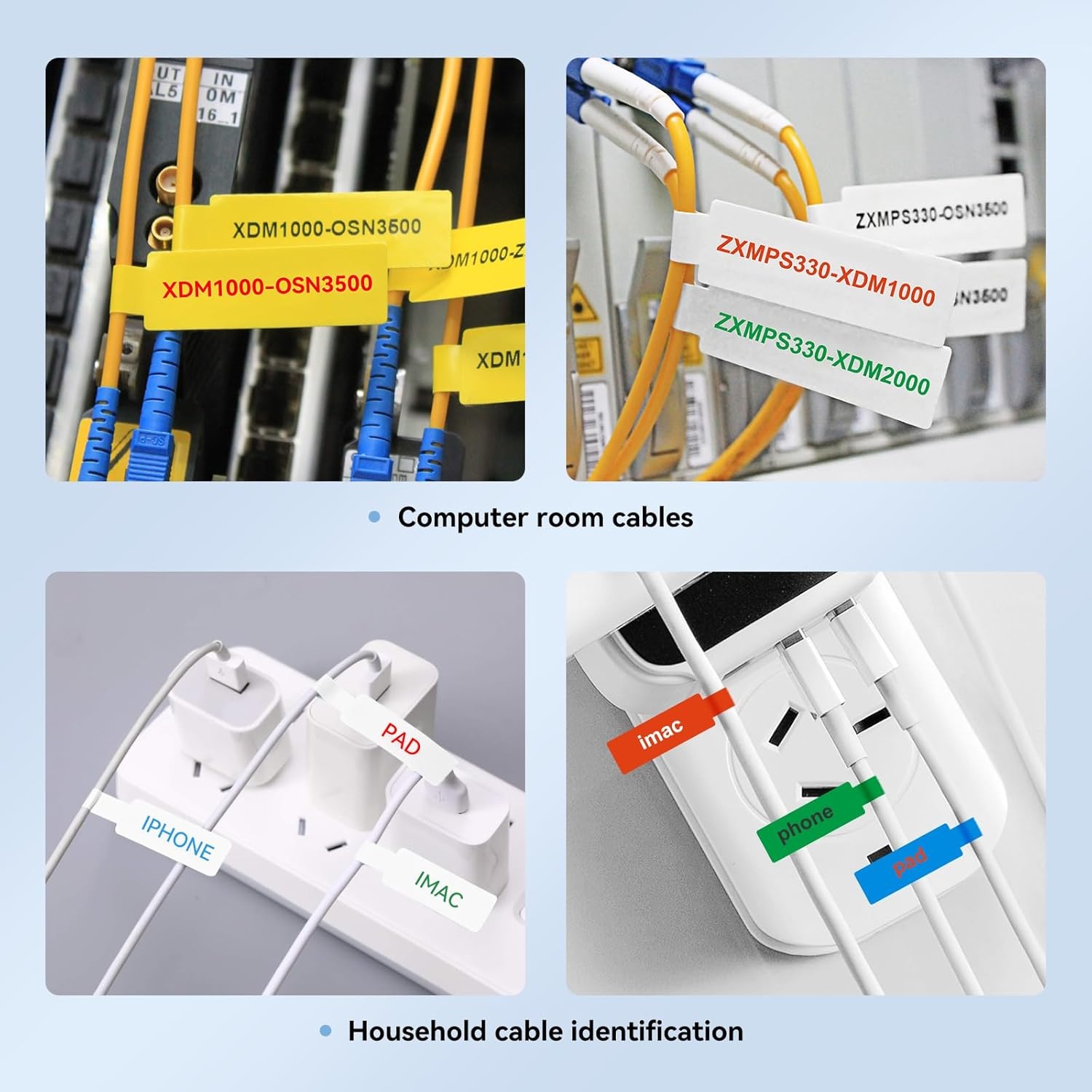 image:imageNIIMBOT Thermal Transfer Labels 055x118 for N1B18 Label Maker PET Material Waterproof and HighTemperature Resistance Long Storage Time White14x30mm190049429green Cable
