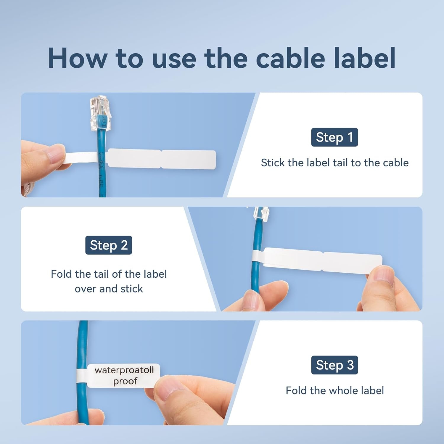 image:imageNIIMBOT Thermal Transfer Labels 055x118 for N1B18 Label Maker PET Material Waterproof and HighTemperature Resistance Long Storage Time White14x30mm190049429white Cable