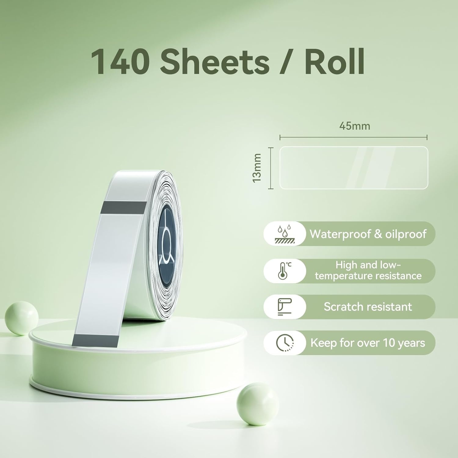 image:imageNIIMBOT Thermal Transfer Labels 055x118 for N1B18 Label Maker PET Material Waterproof and HighTemperature Resistance Long Storage Time White14x30mm190051177clear Gardening