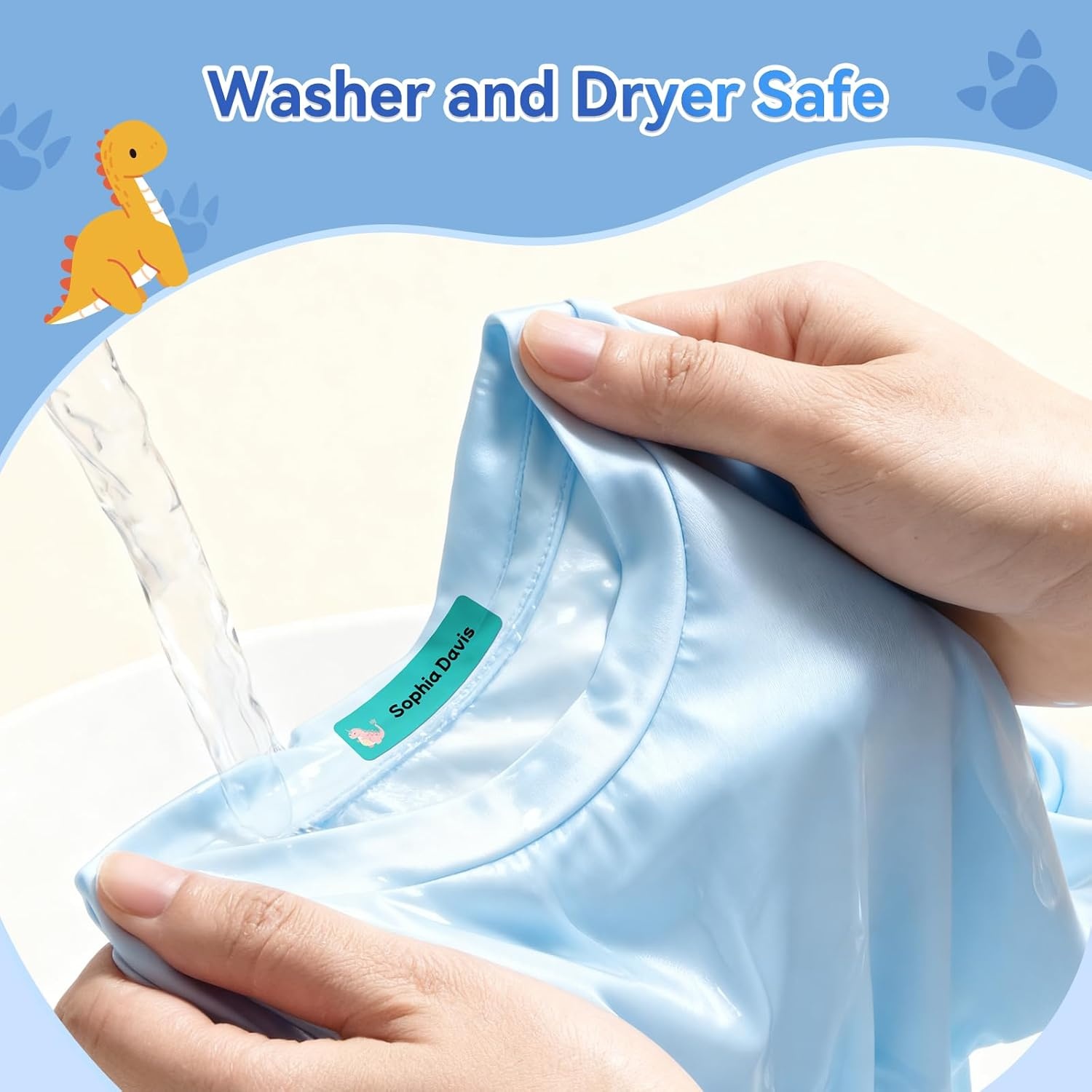 image:imageNIIMBOT Thermal Transfer Labels 055x118 for N1B18 Label Maker PET Material Waterproof and HighTemperature Resistance Long Storage Time White14x30mm190055197dinosaur Name Tag