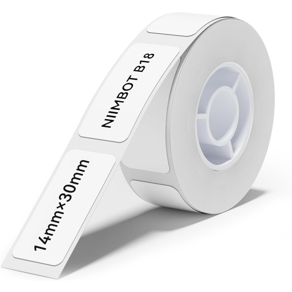 image:imageNIIMBOT Thermal Transfer Labels 055x118 for N1B18 Label Maker PET Material Waterproof and HighTemperature Resistance Long Storage Time White14x30mm190055118white