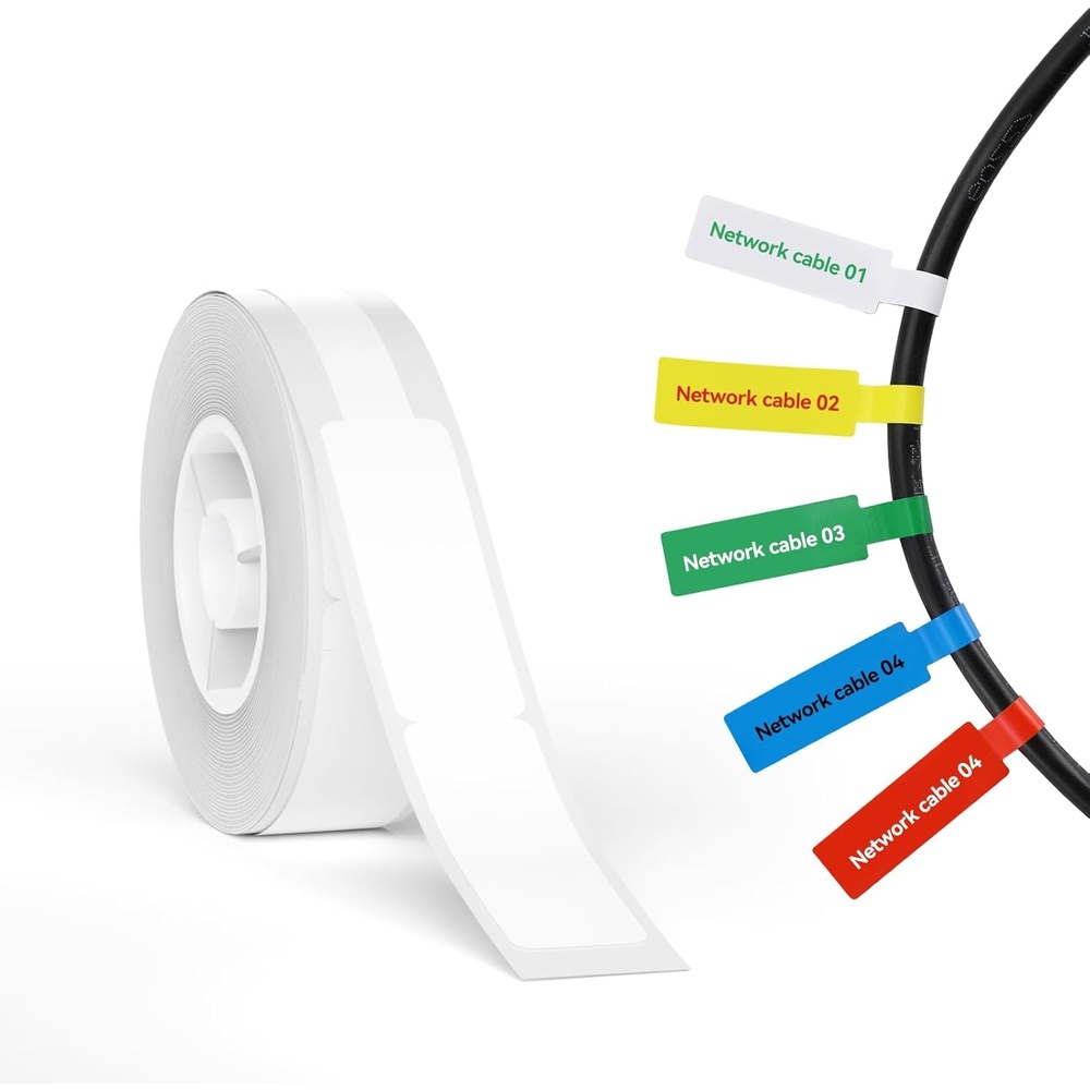 image:imageNIIMBOT Thermal Transfer Labels 055x118 for N1B18 Label Maker PET Material Waterproof and HighTemperature Resistance Long Storage Time White14x30mm190049429white Cable