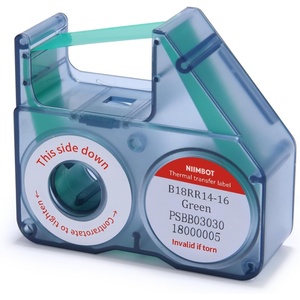 image:imageNIIMBOT Compatible Labeling Ribbon Replacement Refill Tapes for B18N1 Thermal Transfer Label Printer Clear Printing Long Storage Time Up to 16 Meters BlackGreen