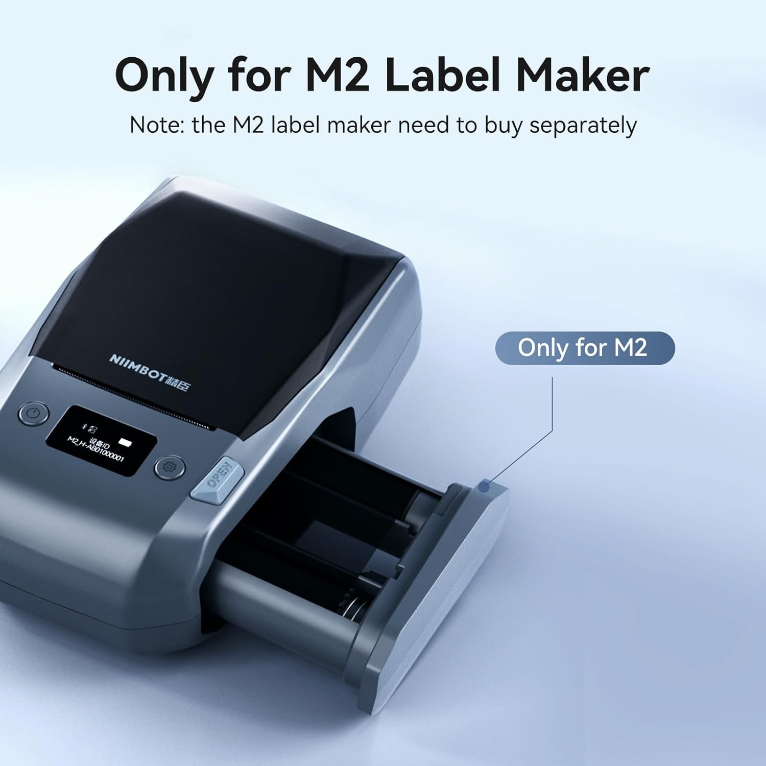 image:imageNIIMBOT Compatible Labeling Ribbon Replacement Refill Tapes Only for M2 Thermal Transfer Label Printer Clear Printing Long Storage Time 24 Meters Black
