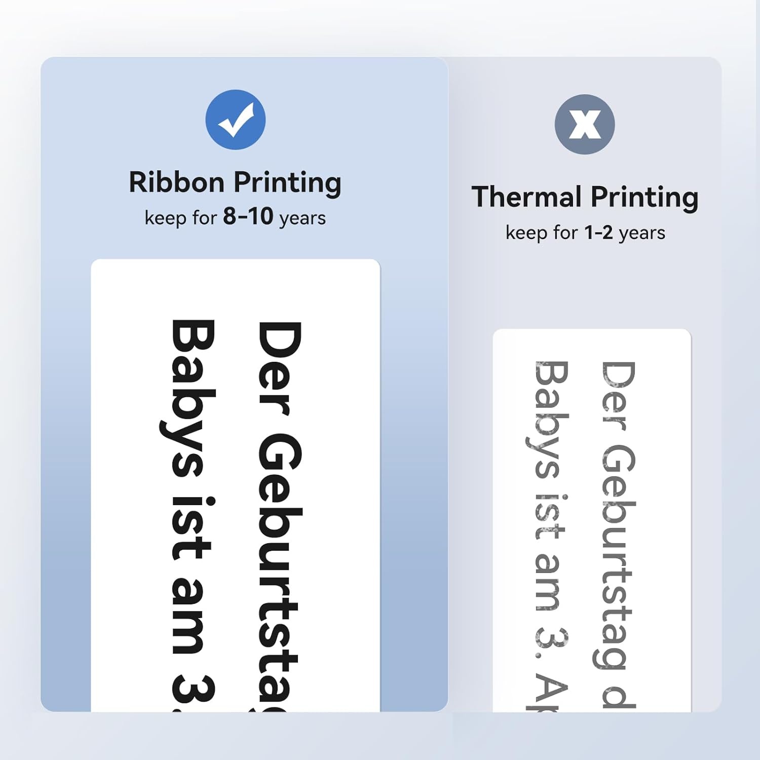 image:imageNIIMBOT Compatible Labeling Ribbon Replacement Refill Tapes Only for M2 Thermal Transfer Label Printer Clear Printing Long Storage Time 24 Meters Black