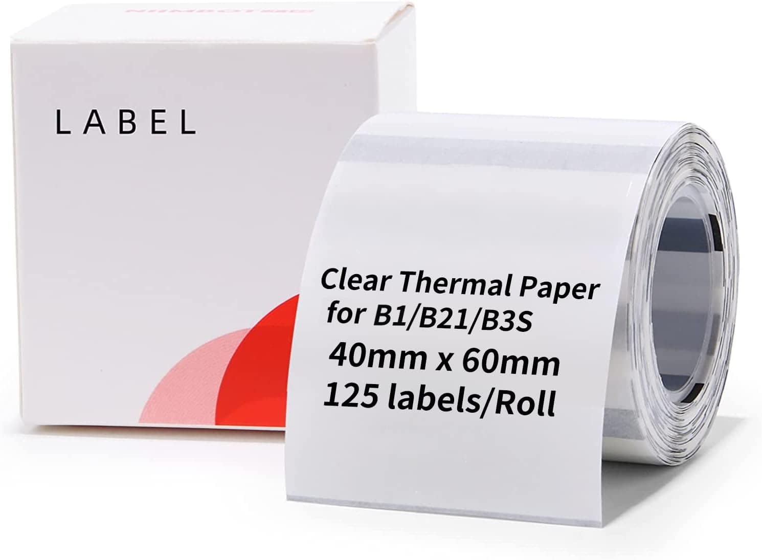 image:imageNIIMBOT Label Maker Tape White Label Print Paper Compatible for NIIMBOT B3S B21 Thermal Sticker Paper 197 x 118 Waterproof Labeling Tape Replacement 230 LabelsRoll WhiteWhite