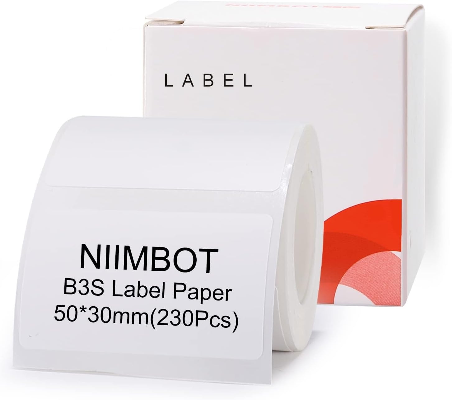 image:imageNIIMBOT Label Maker Tape White Label Print Paper Compatible for NIIMBOT B3S B21 Thermal Sticker Paper 197 x 118 Waterproof Labeling Tape Replacement 230 LabelsRoll WhiteWhite
