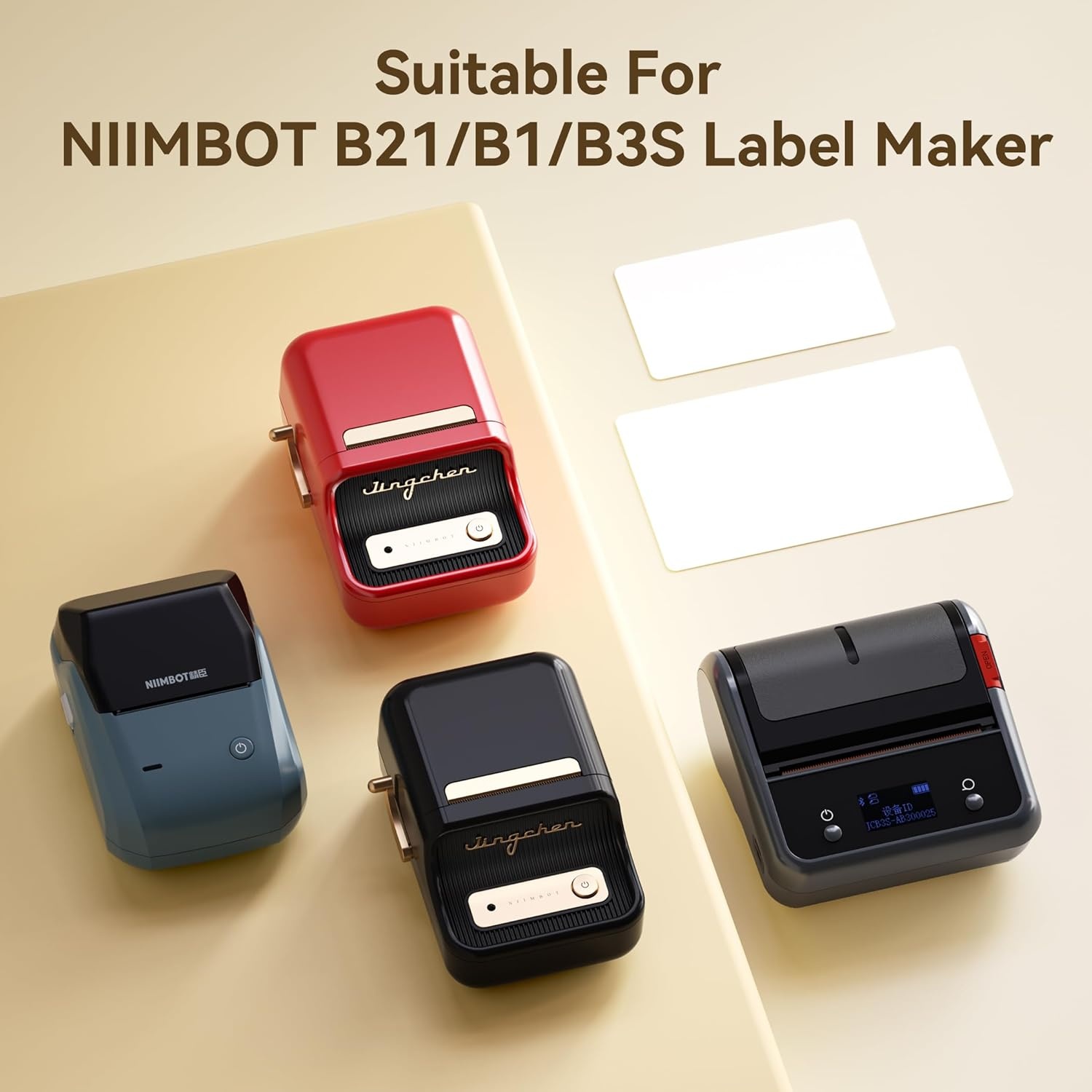 image:imageNIIMBOT Label Maker Tape White Label Print Paper Compatible for NIIMBOT B3S B21 Thermal Sticker Paper 197 x 118 Waterproof Labeling Tape Replacement 230 LabelsRoll WhiteWhite