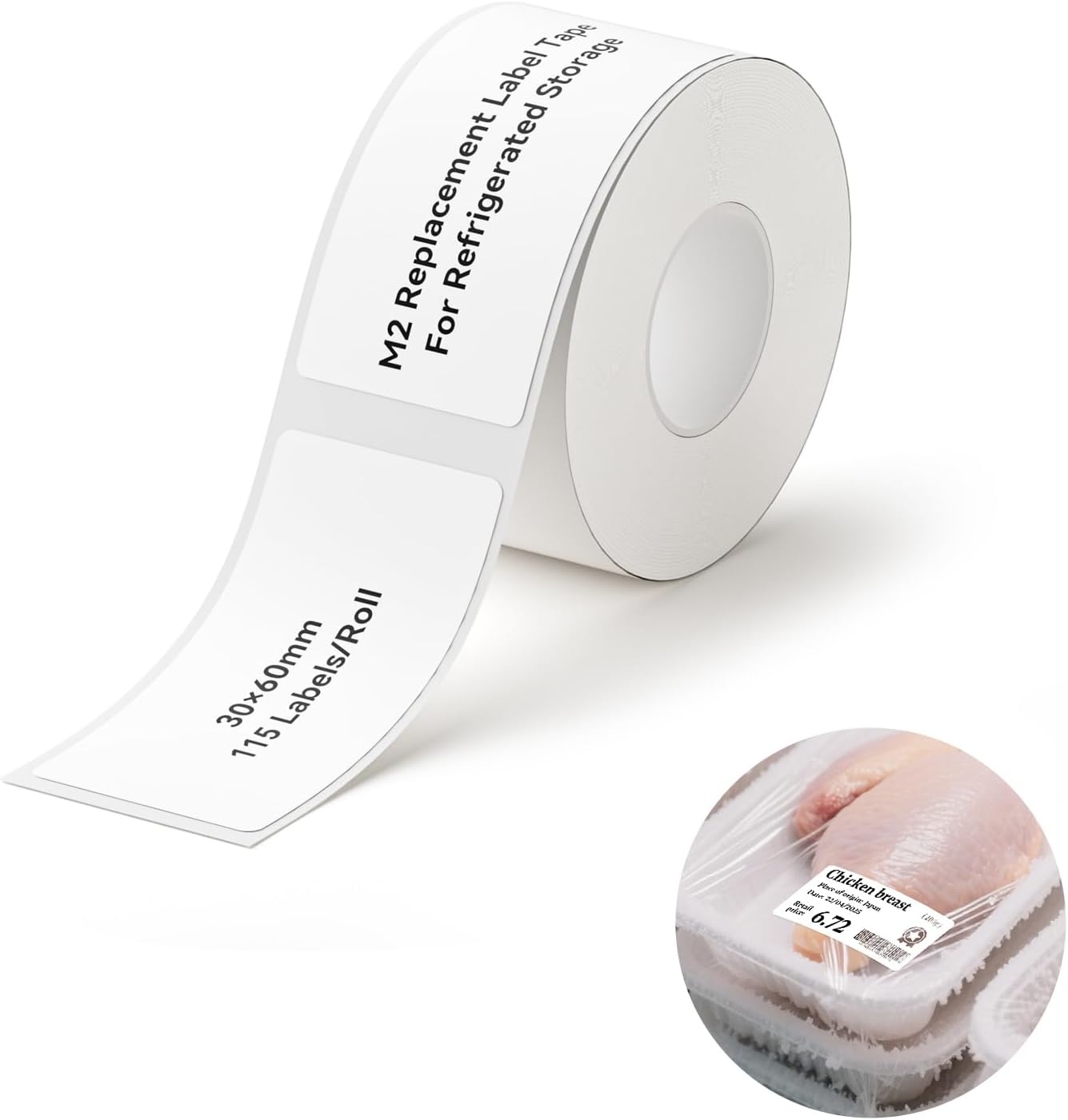 image:imageNIIMBOT M2M3 SelfLaminating Label Sticker 059197 for Small Business Home Essential Oils Perfumes Cosmetics Sample Bottles Waterproof OilProof Wear and Scratch Resistant BlackWhite