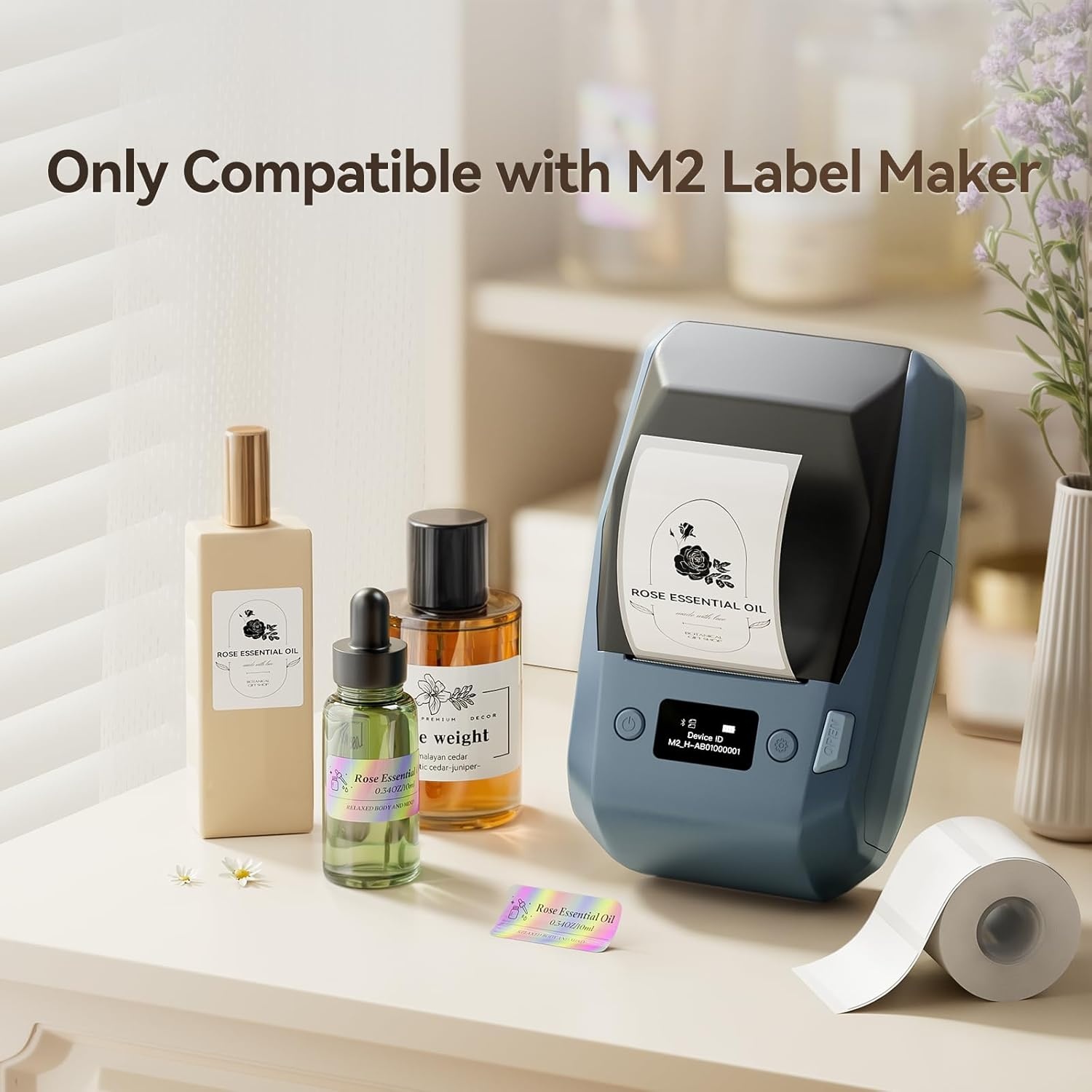 image:imageNIIMBOT M2M3 Thermal Transfer Labels 196 x 275 50x70mm Only for M2M3 Label Maker PET Material Waterproof and HighTemperature Resistance Long Storage Time4020MM Silver