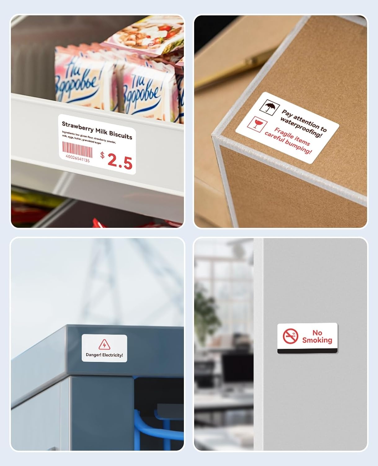 image:imageNIIMBOT M2M3 Thermal Transfer Labels 196 x 275 50x70mm Only for M2M3 Label Maker PET Material Waterproof and HighTemperature Resistance Long Storage Time5070MM white