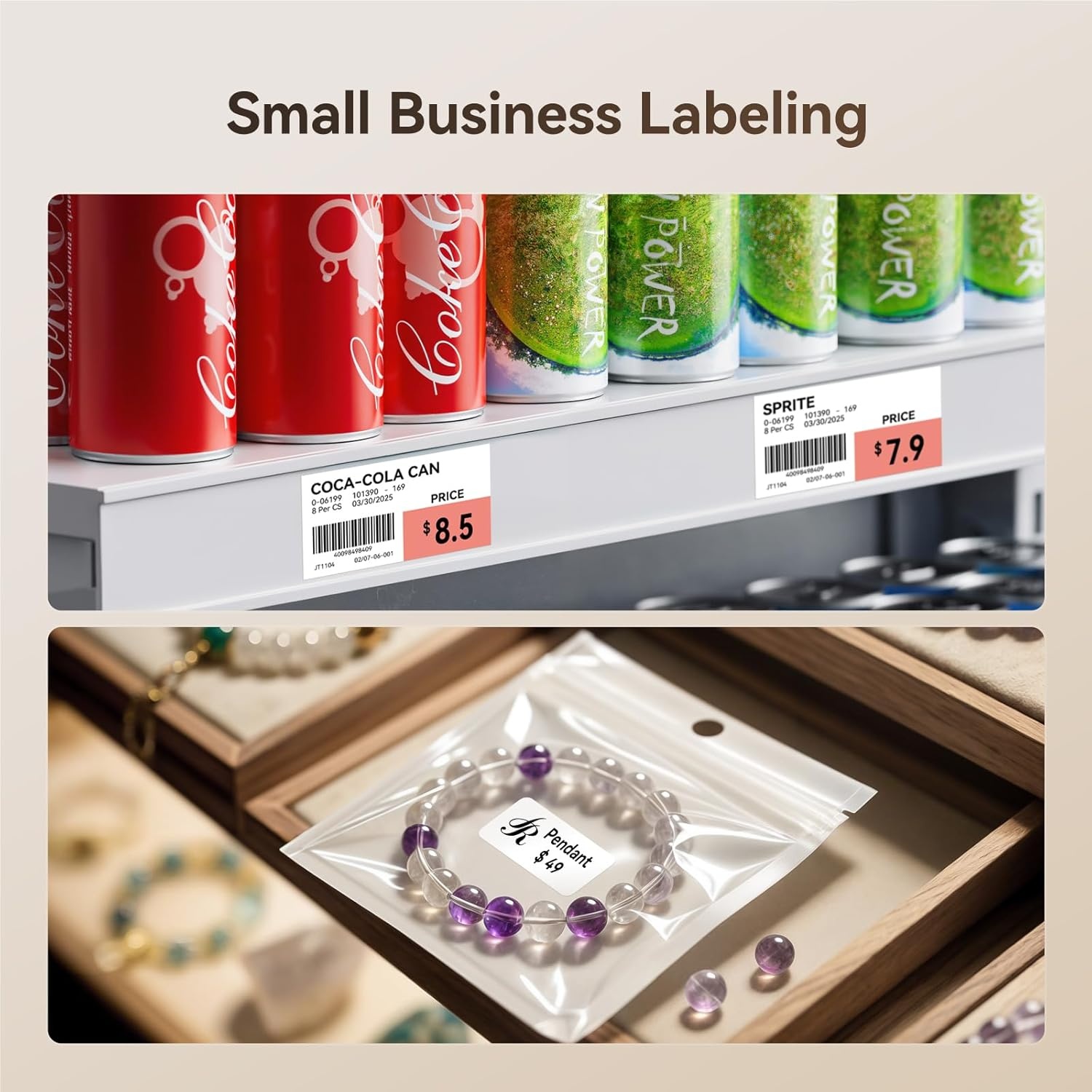 image:imageNIIMBOT M2M3 Thermal Transfer Labels 196 x 275 50x70mm Only for M2M3 Label Maker PET Material Waterproof and HighTemperature Resistance Long Storage Time4020MM Silver