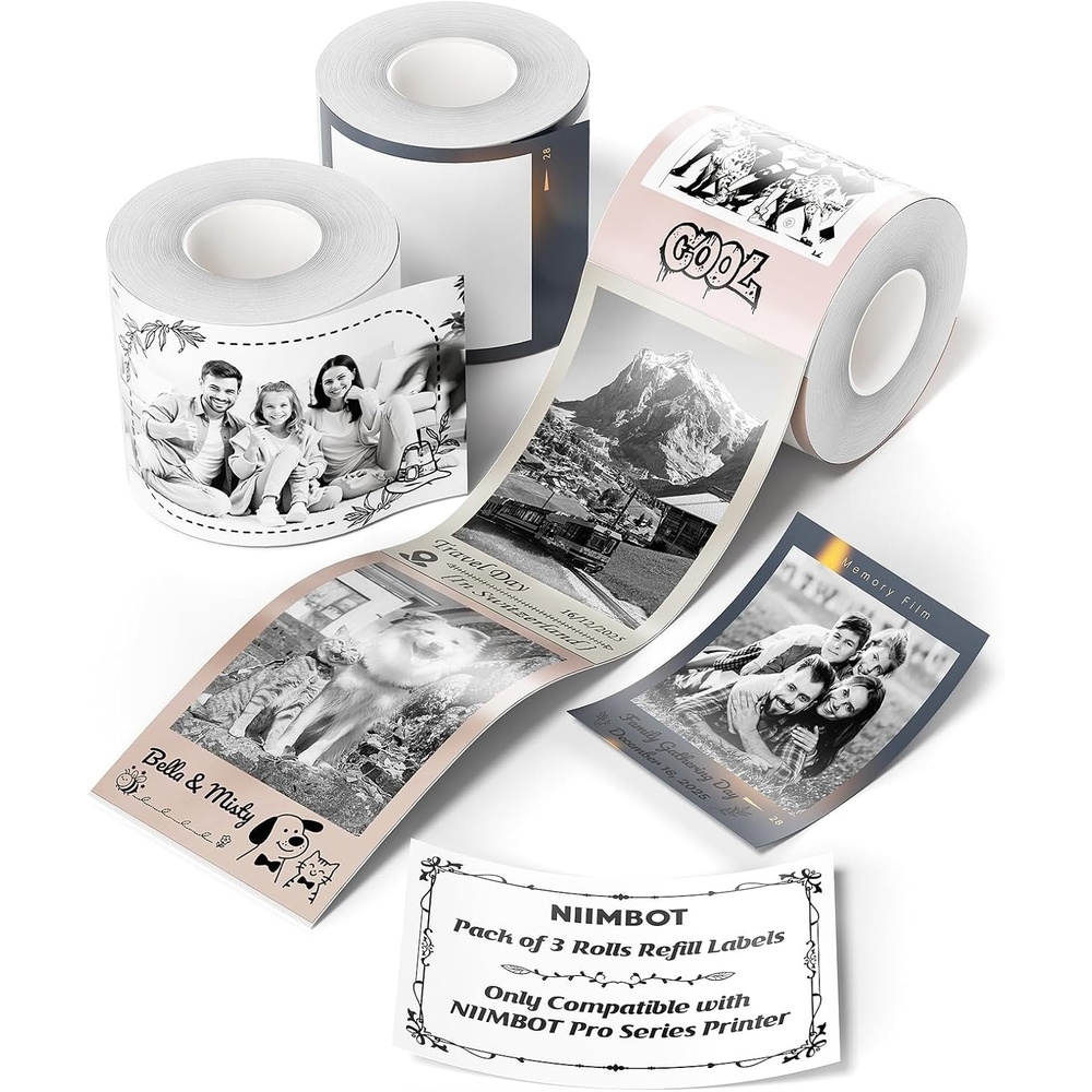 image:imageNIIMBOT Photo Papers Only Compatible with Pro Series Label Makers 2x32 50x80mm Hallowen Labels Sticker Labels for Trick or TreatPro3 Roll Labels