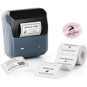 image:imageNIIMBOT B31 Label Maker Machine with Tape 3 Inch Portable Label Printer for Barcode Address Logo Tag Labeling Thermal Sticker Maker Compatible with Smartphones amp PC Grey WhiteDark blue