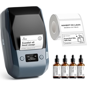 image:imageNIIMBOT Label Maker for Plant Labels M2 Bluetooth Label Printer with Black Ribbon Cartridge and White Labels 300 DPI Compatible with 7 Android 3 iOS PC