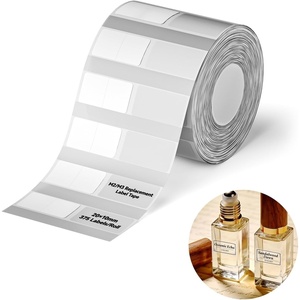 image:imageNIIMBOT M2M3 SelfLaminating Label Sticker 059197 for Small Business Home Essential Oils Perfumes Cosmetics Sample Bottles Waterproof OilProof Wear and Scratch Resistant BlackClear