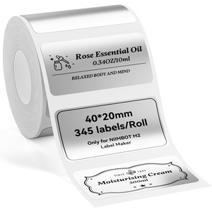 image:imageNIIMBOT M2M3 Thermal Transfer Labels 196 x 275 50x70mm Only for M2M3 Label Maker PET Material Waterproof and HighTemperature Resistance Long Storage Time4020MM Silver