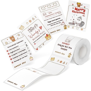image:imageNIIMBOT RedampBlack Labels Refill Sticker Papers Only Compatible with Pro Series Label Makers Dual Color Printing Stickers Good Idea for SchoolsBusinessPrice TagsBaking2x11850x30mmYellow2x2850x70mm