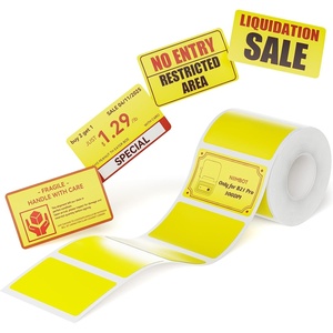 image:imageNIIMBOT RedampBlack Labels Refill Sticker Papers Only Compatible with Pro Series Label Makers Dual Color PrintingJam Paper Good Idea for SchoolsBusinessPrice Tags15x2838x70mm2x1250x30mmyellow