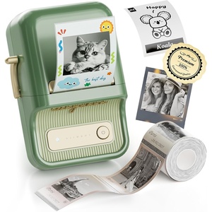 image:imageNIIMBOT Sticker Printer B21 Pro Portabel Sticker Maker Bluetooth Label Maker 300DPI HD Label Printer for Photos Notes Study Graphics Memo Maker50x30mm LabelWhitePine Green