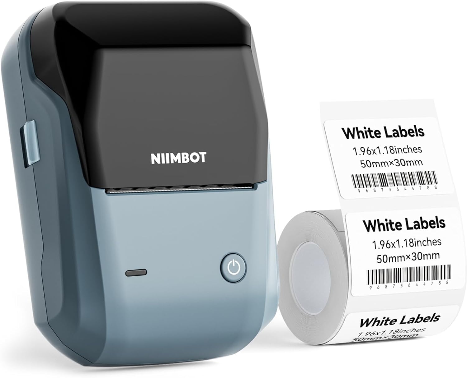 image:imageNIIMBOT B1 Label Maker Machine with Tape 2 Inch Portable Sticker Printer for Home School amp Small Business Compatible with Phones amp PC Gray WhiteBlue