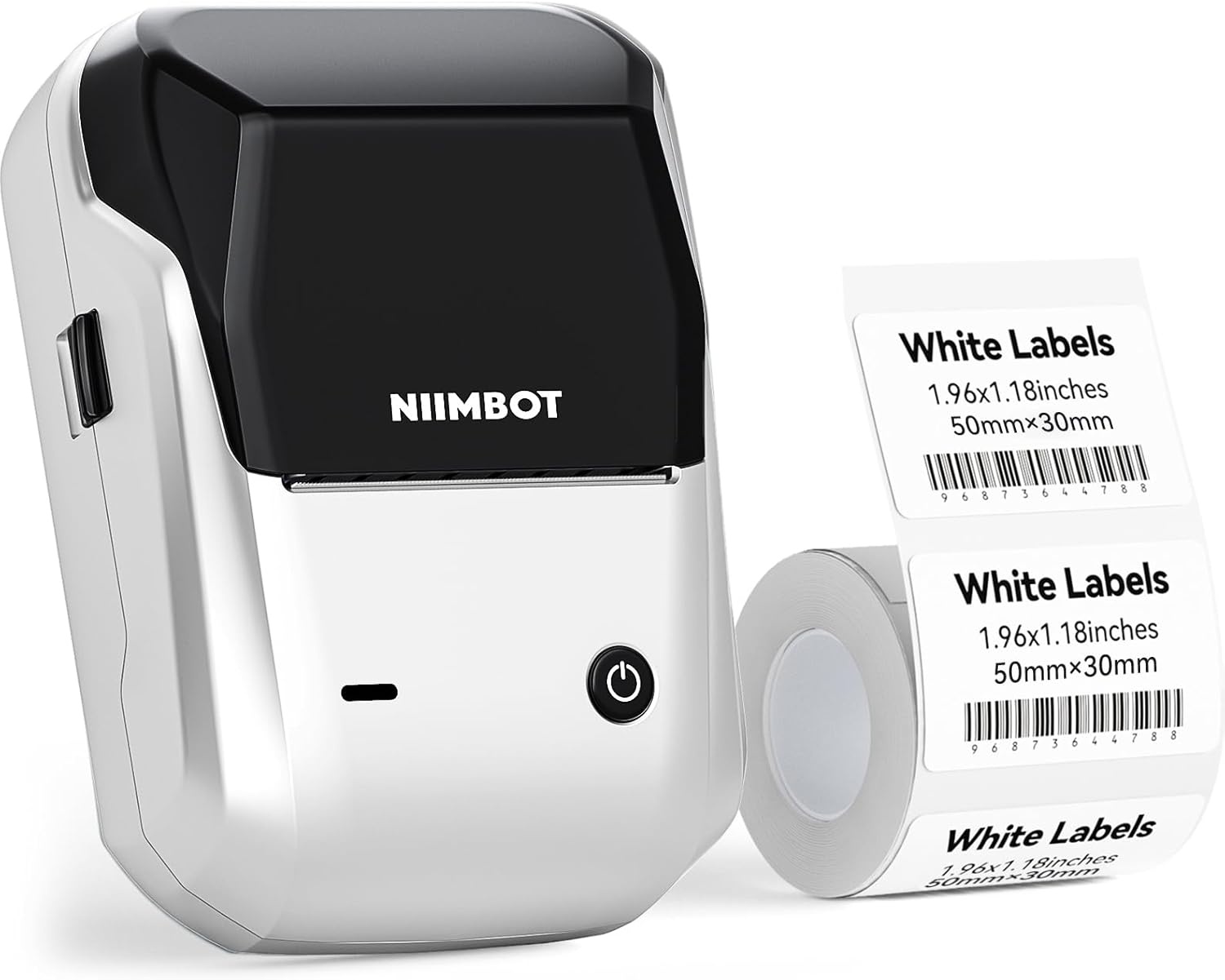 image:imageNIIMBOT B1 Label Maker Machine with Tape 2 Inch Portable Sticker Printer for Home School amp Small Business Compatible with Phones amp PC Gray WhiteSilver Gray