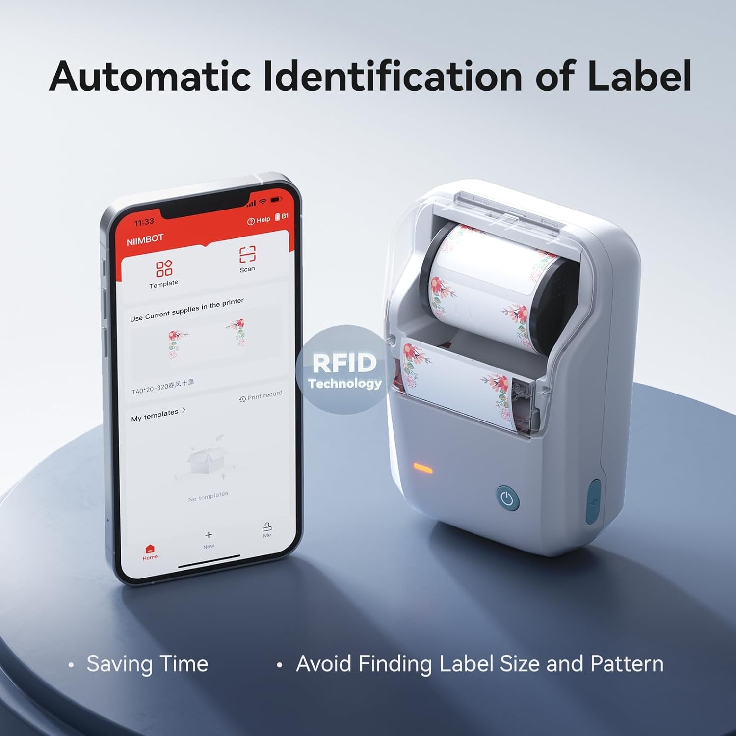 image:imageNIIMBOT B1 Label Maker with Tapes2 Inch Portable Thermal Label Printer for Home Office School Small Business Address Clothing Crafts RetailSupport Smartphones amp PCSky BlueSky blue