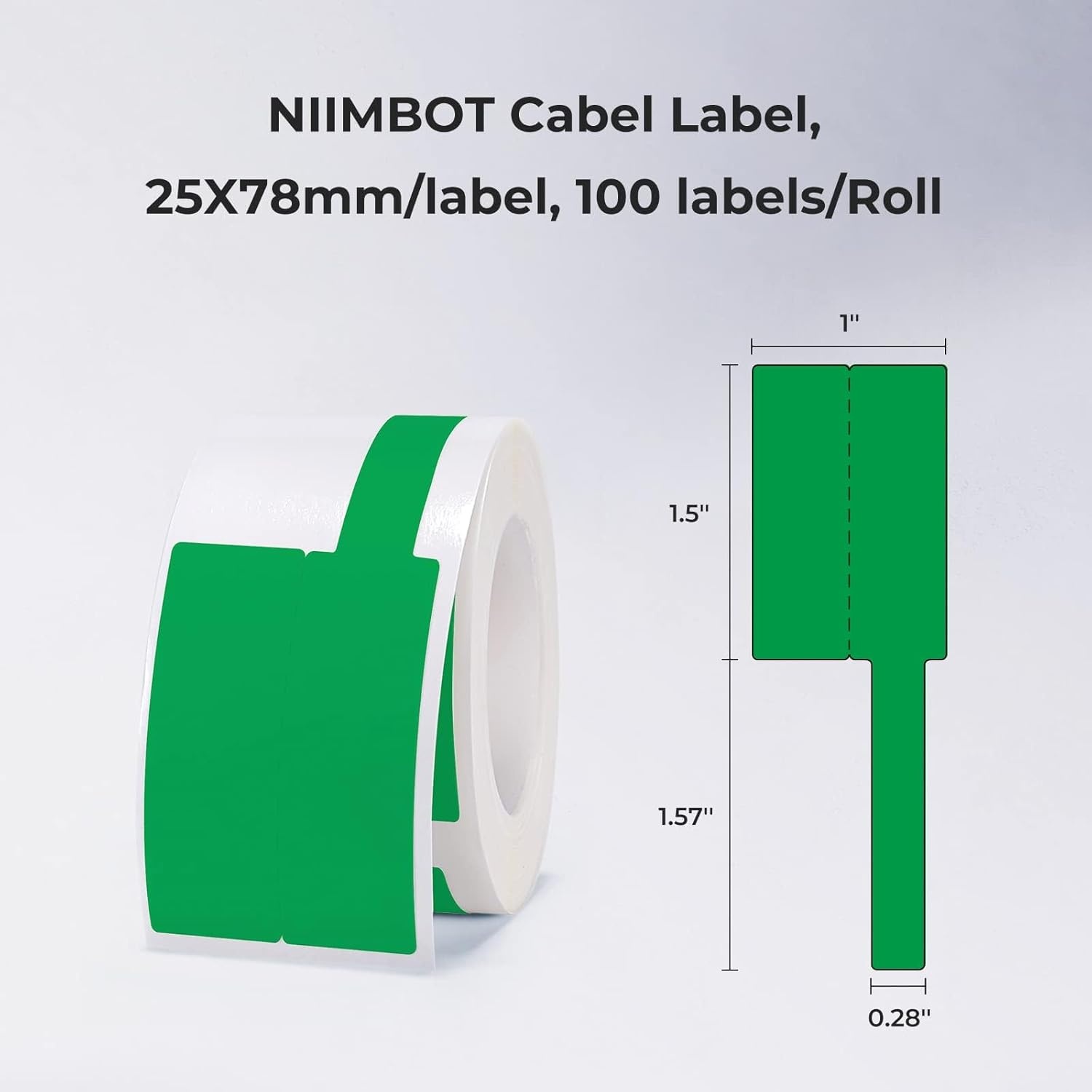 image:imageNIIMBOT Labels for B21B1B2 Label Printer Thermal Stickers 122 x 12231x31mm Waterproof OilProof Label Tape 1 Roll of 210 Round Sticker LabelsGreen 1