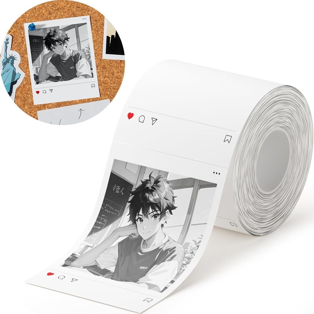 image:imageNIIMBOT Photo Label only for B21 Pro Label Printer 21x26in 54x67mm Thermal Photo Paper Waterproof Sticker Card for Scrapbook DIY Best Years21x26SNS