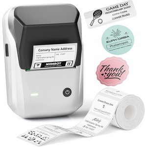 image:imageNIIMBOT B1 Label Maker Machine Thermal Label Printer Easy to Use for Office Home Business Came with 3 Roll White LabelsBlueSliver