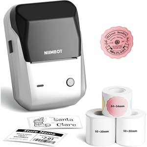 image:imageNIIMBOT B1 Label Maker Machine with Tape 2 Inch Portable Sticker Printer for Home School amp Small Business Compatible with Phones amp PC Gray WhiteSilver Gray