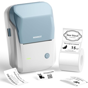 image:imageNIIMBOT B1 Label Maker with Tapes2 Inch Portable Thermal Label Printer for Home Office School Small Business Address Clothing Crafts RetailSupport Smartphones amp PCSky BlueSky blue