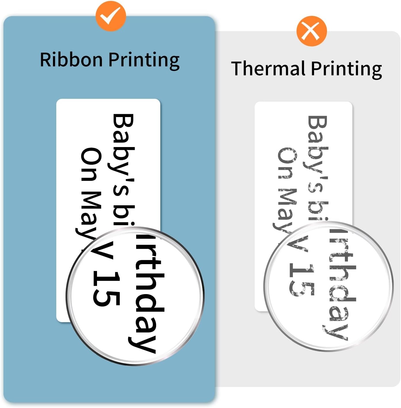 image:imageNIIMBOT B18 Compatible Labeling Ribbon Replacement Refill Tapes for Thermal Transfer Label Printer Legible Printing Long Lasting Non Fade Up to 16 Meters Black
