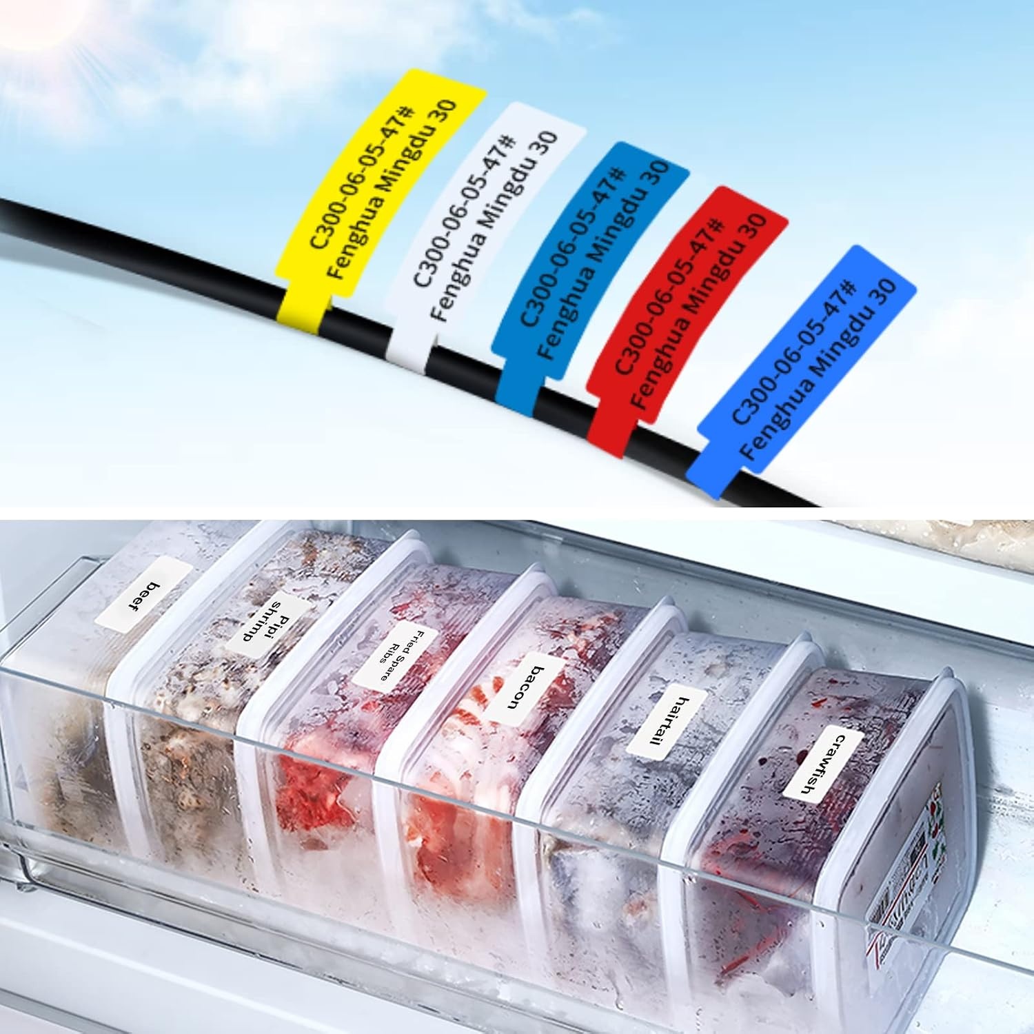 image:imageNIIMBOT B18 Compatible Labeling Ribbon Replacement Refill Tapes for Thermal Transfer Label Printer Legible Printing Long Lasting Non Fade Up to 16 Meters Black