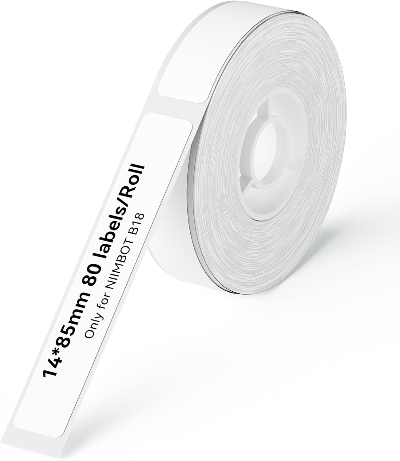 image:imageNIIMBOT B18N1 Thermal Transfer Labels 051 x 137 13x35mm Only for B18N1 Label Maker PET Material Waterproof and HighTemperature Resistance Long Storage TimeLuminousWhite