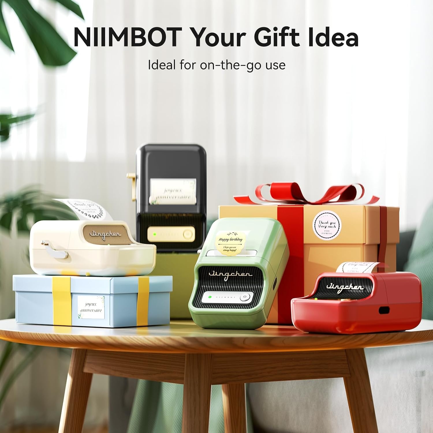 image:imageNIIMBOT B21 Label Maker Portable Bluetooth Label Printer for Small Business Sticker Maker with Tape for Gift Barcode Clothing Retail Bakery Mailing Candles Jewelry Craft Organizing BlackBlack