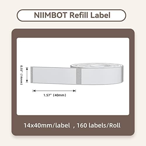 image:imageNIIMBOT Refill Labels Compatible with D11D110D101H1S Label Maker Waterproof OilProof Travel Bottles Labels for Storage Bins Jar Cosmetic Container JADENS D110ampD11Clear14x40