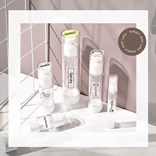 image:imageNIIMBOT Refill Labels Compatible with D11D110D101H1S Label Maker Waterproof OilProof Travel Bottles Labels for Storage Bins Jar Cosmetic Container JADENS D110ampD11Clear14x40
